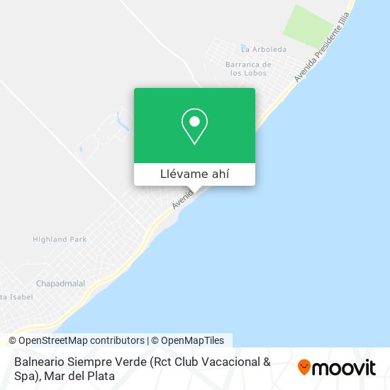 Mapa de Balneario Siempre Verde (Rct Club Vacacional & Spa)
