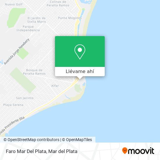 Mapa de Faro Mar Del Plata
