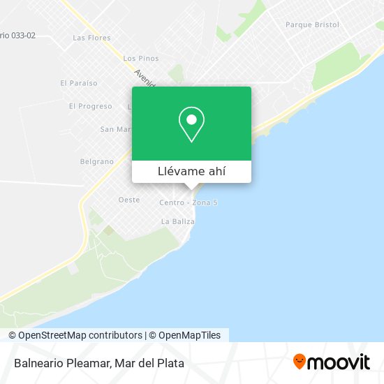 Mapa de Balneario Pleamar