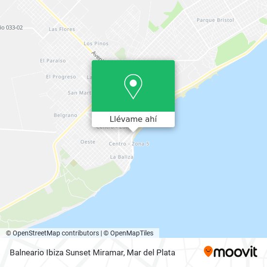 Mapa de Balneario Ibiza Sunset Miramar