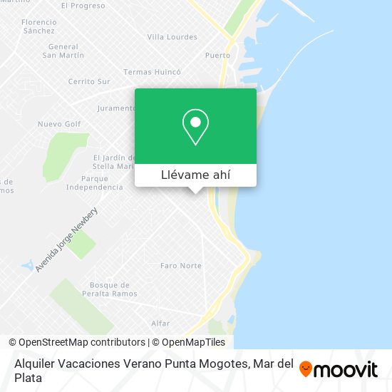 Mapa de Alquiler Vacaciones Verano Punta Mogotes