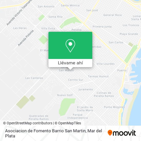 Mapa de Asociacion de Fomento Barrio San Martin