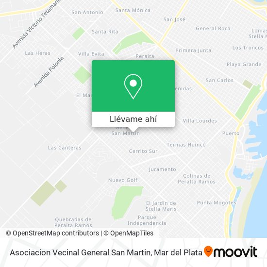 Mapa de Asociacion Vecinal General San Martin