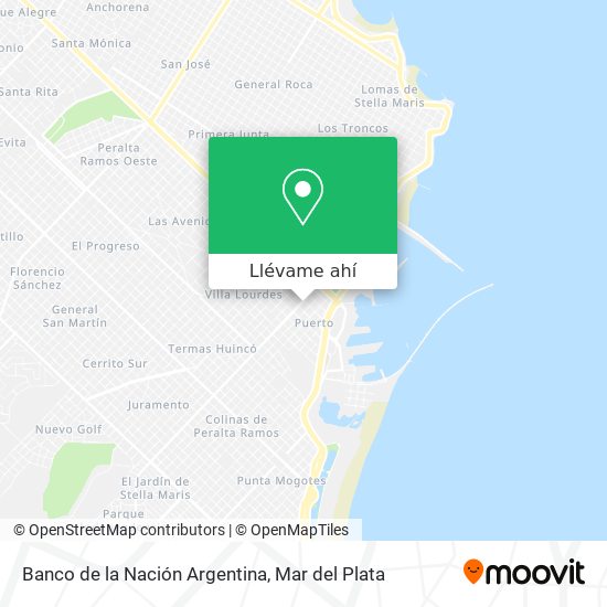 Mapa de Banco de la Nación Argentina