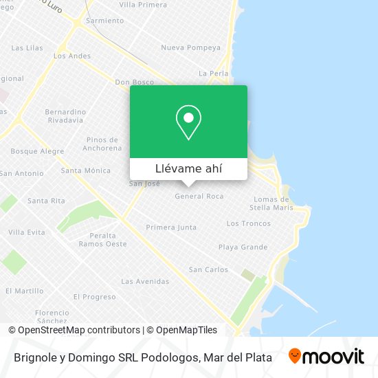 Mapa de Brignole y Domingo SRL Podologos