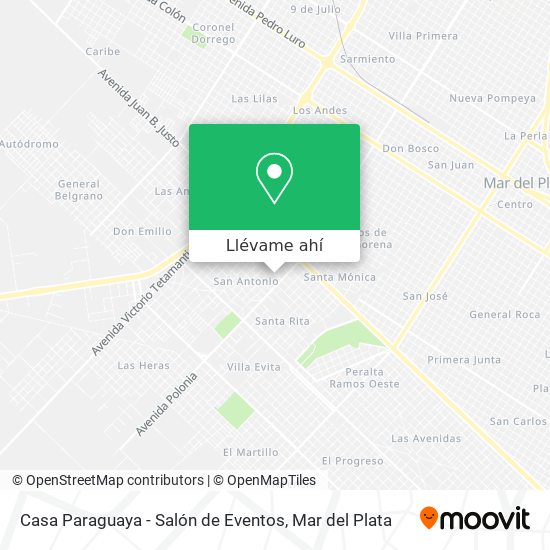 Mapa de Casa Paraguaya - Salón de Eventos