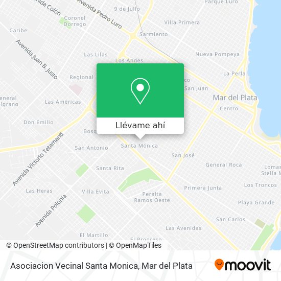 Mapa de Asociacion Vecinal Santa Monica