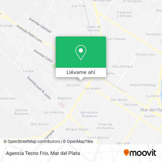 Mapa de Agencia Tecno Frio