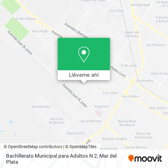 Mapa de Bachillerato Municipal para Adultos N 2