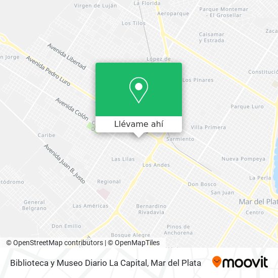 Mapa de Biblioteca y Museo Diario La Capital
