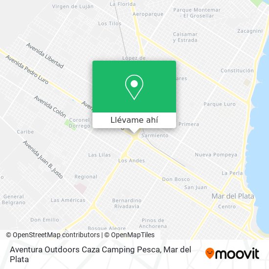 Mapa de Aventura Outdoors Caza Camping Pesca