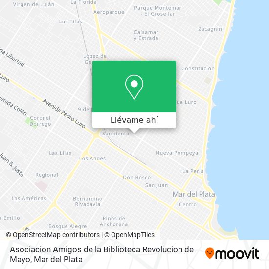 Mapa de Asociación Amigos de la Biblioteca Revolución de Mayo