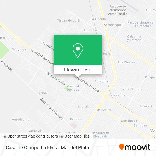 Mapa de Casa de Campo La Elvira