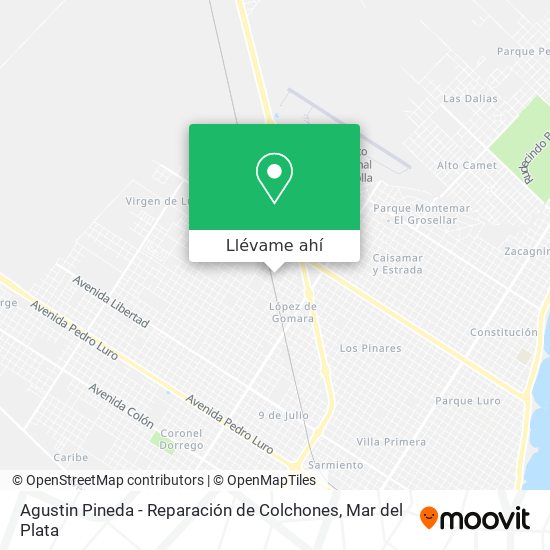 Mapa de Agustin Pineda - Reparación de Colchones