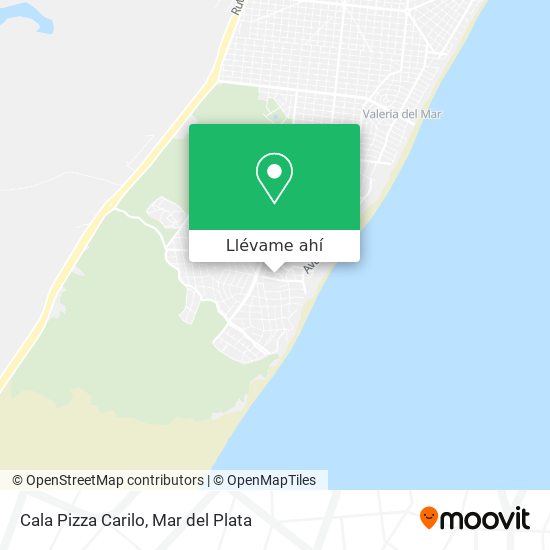 Mapa de Cala Pizza Carilo