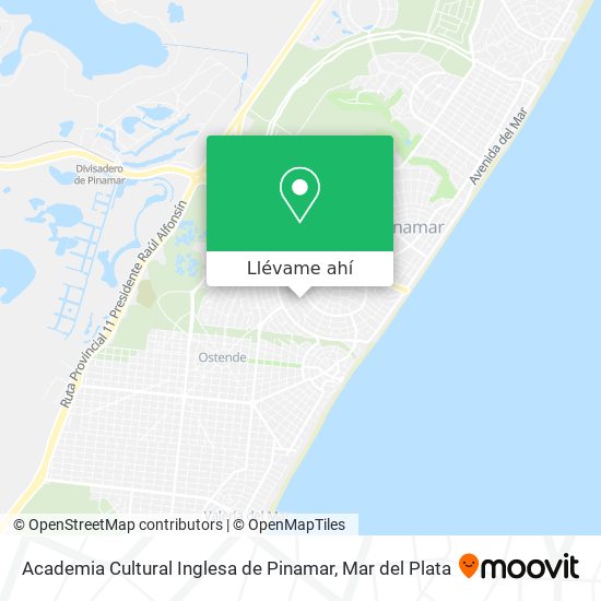 Mapa de Academia Cultural Inglesa de Pinamar