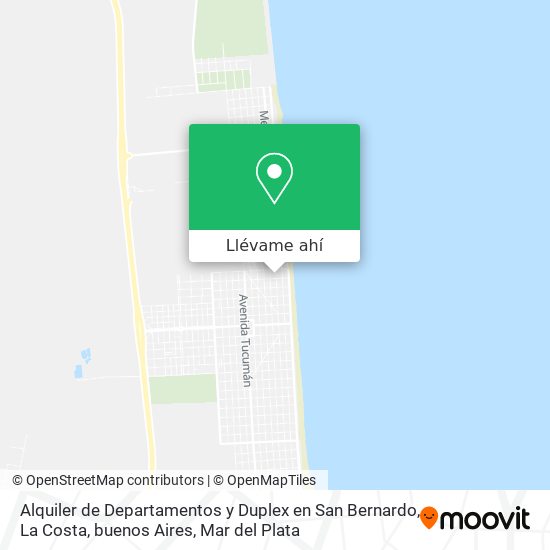 Mapa de Alquiler de Departamentos y Duplex en San Bernardo, La Costa, buenos Aires