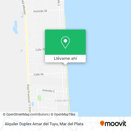 Mapa de Alquiler Duplex Amar del Tuyu