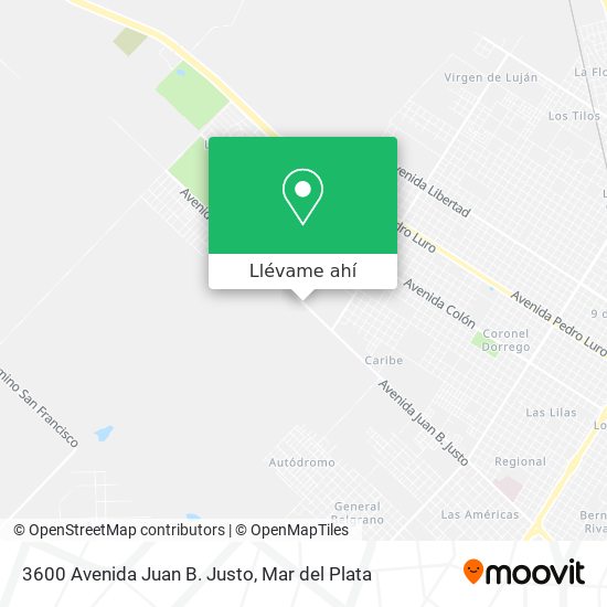 Mapa de 3600 Avenida Juan B. Justo