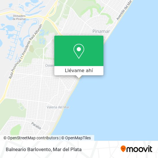 Mapa de Balneario Barlovento