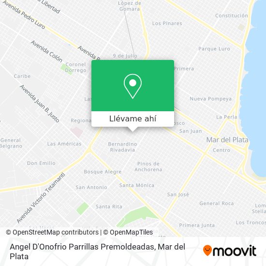 Mapa de Angel D'Onofrio Parrillas Premoldeadas