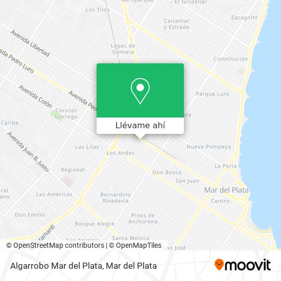 Mapa de Algarrobo Mar del Plata