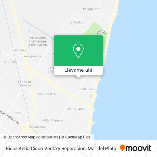 Mapa de Bicicleteria Cisco Venta y Reparacion