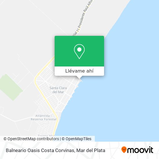 Mapa de Balneario Oasis Costa Corvinas