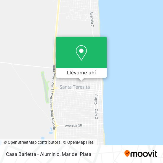 Mapa de Casa Barletta - Aluminio