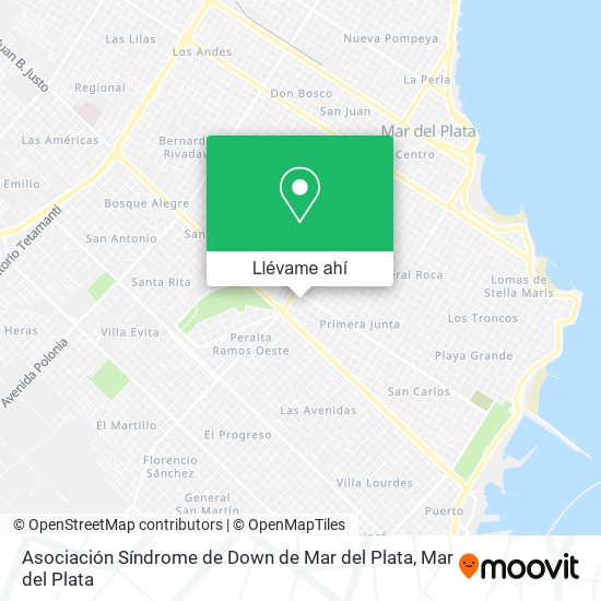 Mapa de Asociación Síndrome de Down de Mar del Plata