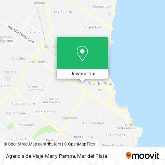 Mapa de Agencia de Viaje-Mar y Pampa