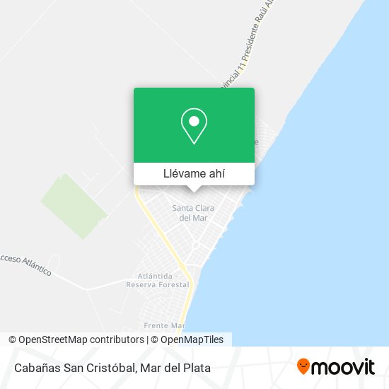 Mapa de Cabañas San Cristóbal