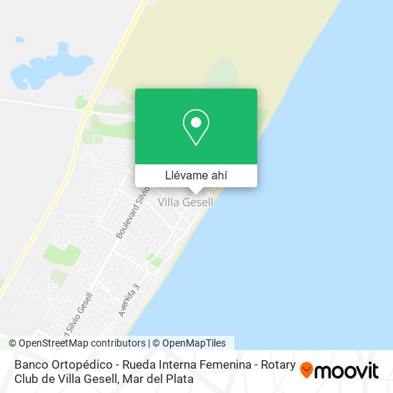 Mapa de Banco Ortopédico - Rueda Interna Femenina - Rotary Club de Villa Gesell