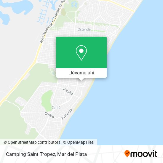 Mapa de Camping Saint Tropez