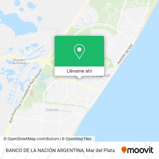 Mapa de BANCO DE LA NACIÓN ARGENTINA