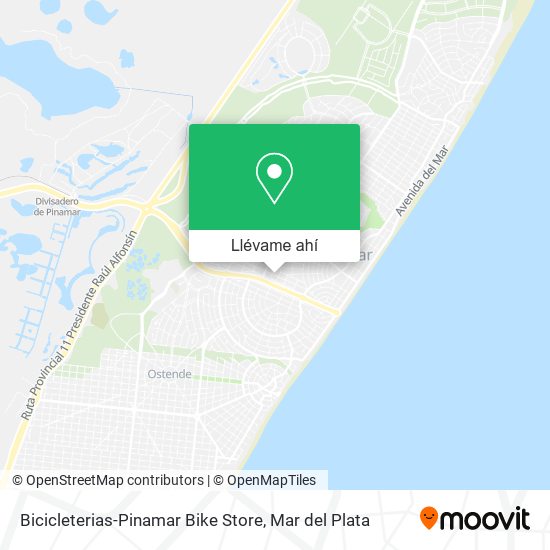 Mapa de Bicicleterias-Pinamar Bike Store