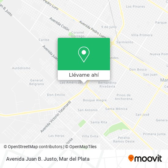 Mapa de Avenida Juan B. Justo