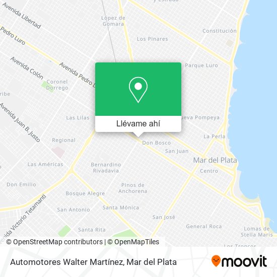 Mapa de Automotores Walter Martínez