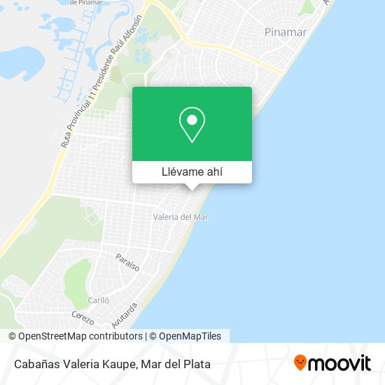 Mapa de Cabañas Valeria Kaupe