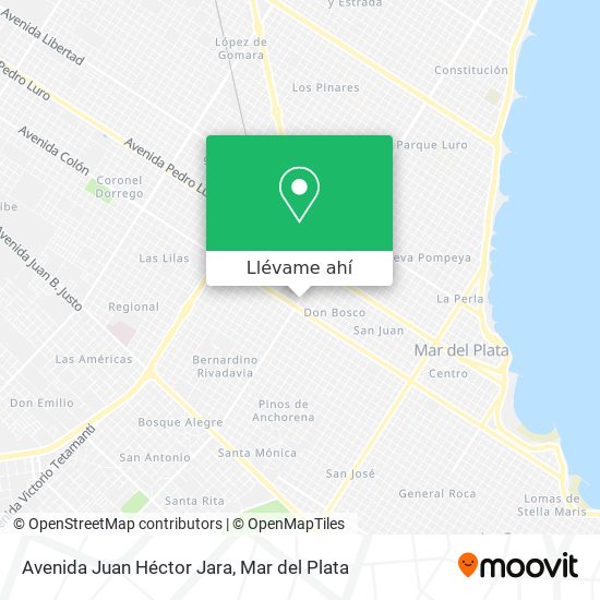 Mapa de Avenida Juan Héctor Jara