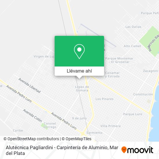 Mapa de Alutécnica Pagliardini - Carpintería de Aluminio