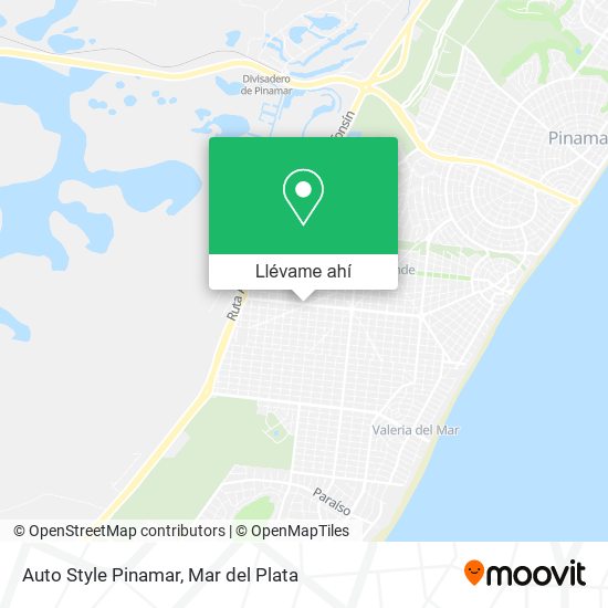 Mapa de Auto Style Pinamar