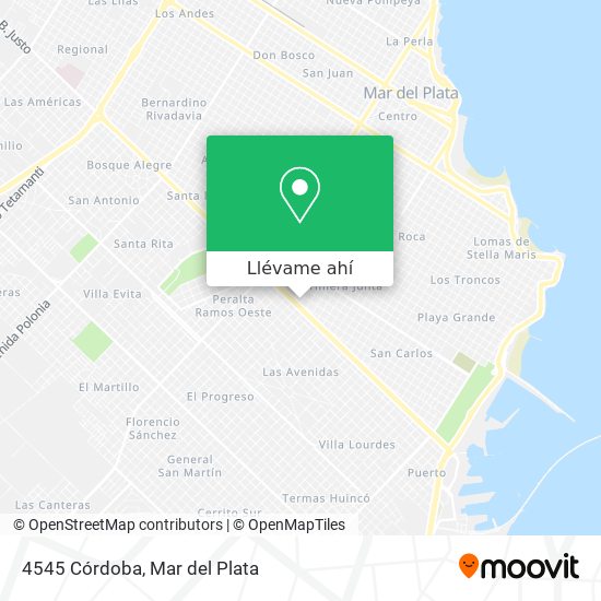 Mapa de 4545 Córdoba