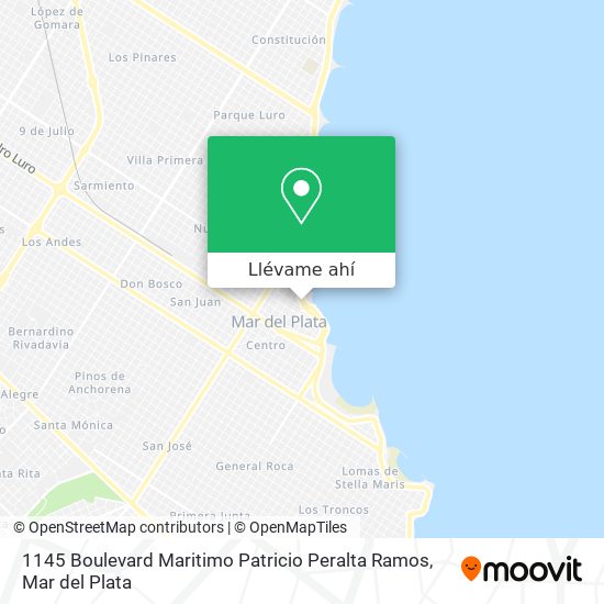 Mapa de 1145 Boulevard Maritimo Patricio Peralta Ramos