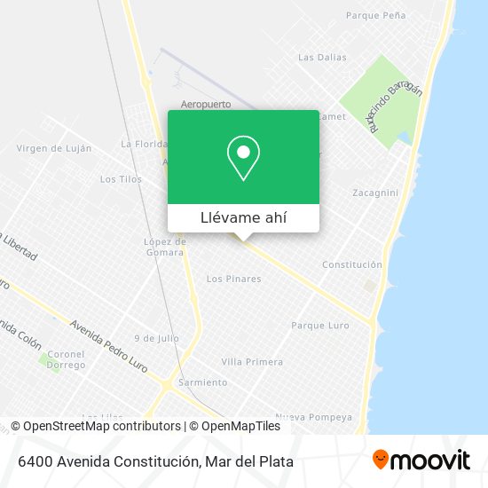 Mapa de 6400 Avenida Constitución