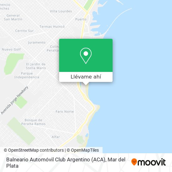 Mapa de Balneario Automóvil Club Argentino (ACA)