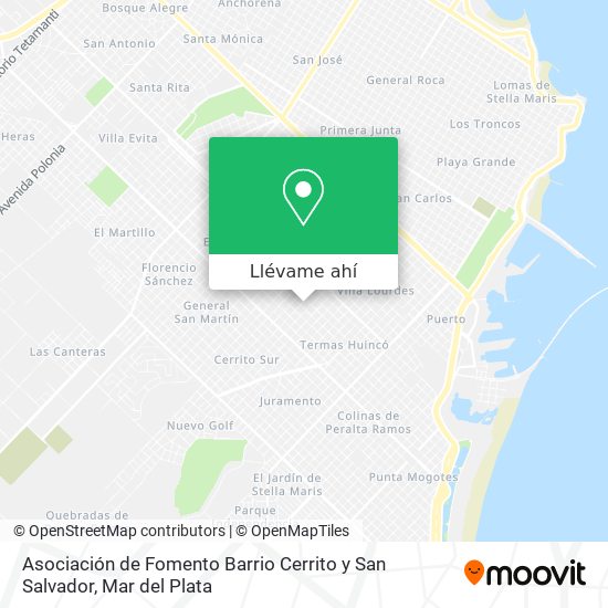 Mapa de Asociación de Fomento Barrio Cerrito y San Salvador