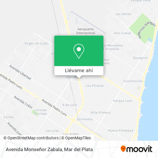 Mapa de Avenida Monseñor Zabala