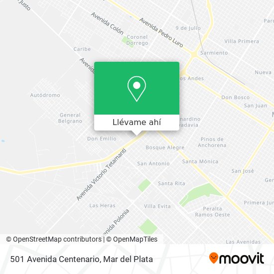 Mapa de 501 Avenida Centenario