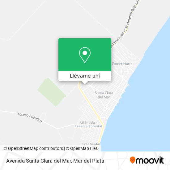 Mapa de Avenida Santa Clara del Mar